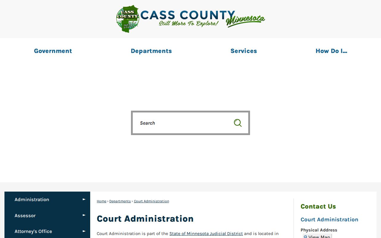 Cass County court docket Court Administration office information