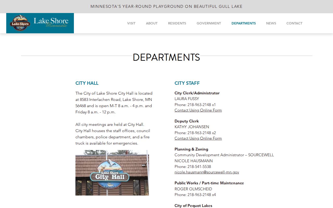 Lake Shore court record source image for city departments