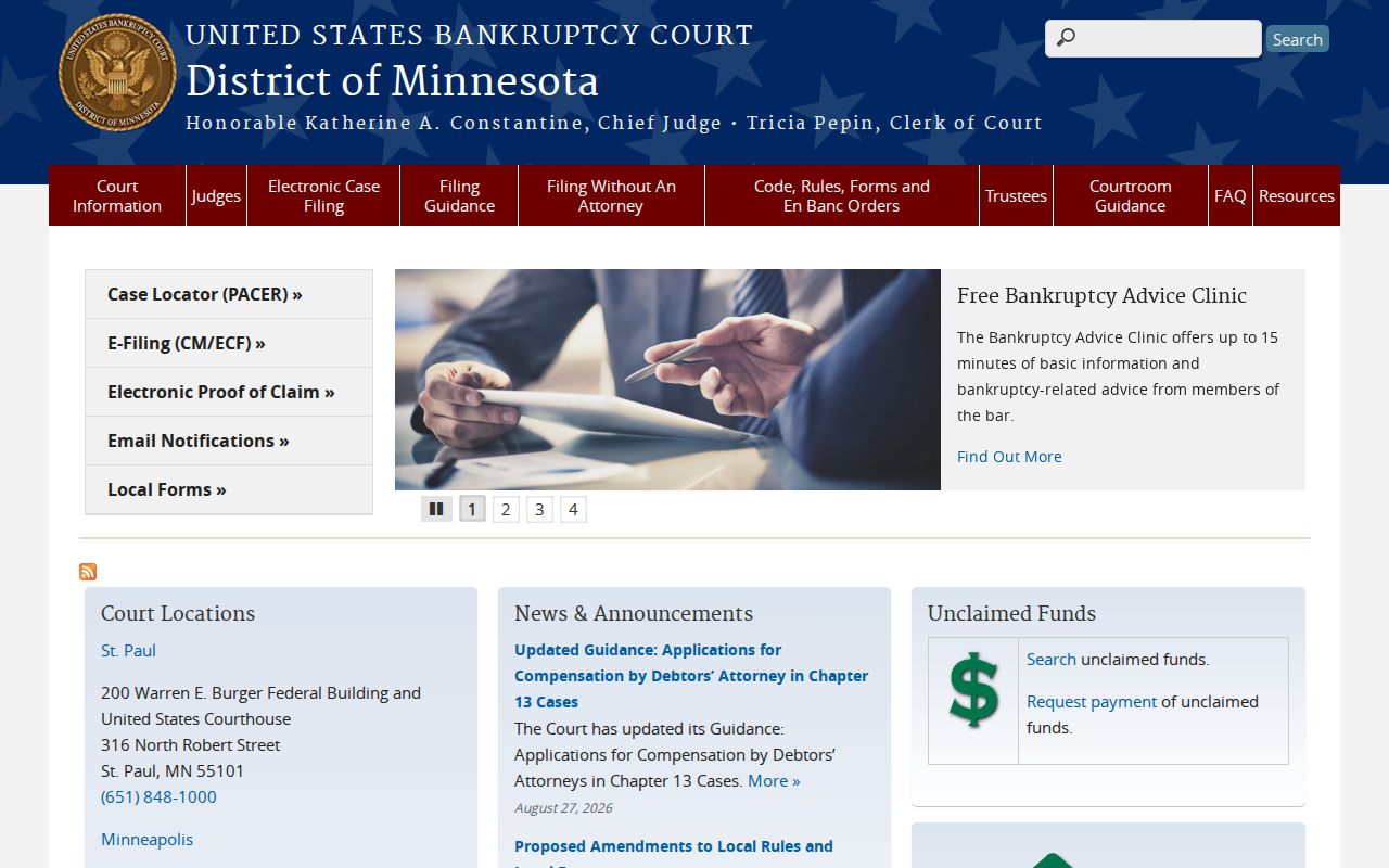 Pillager court record source image for United States Bankruptcy Court