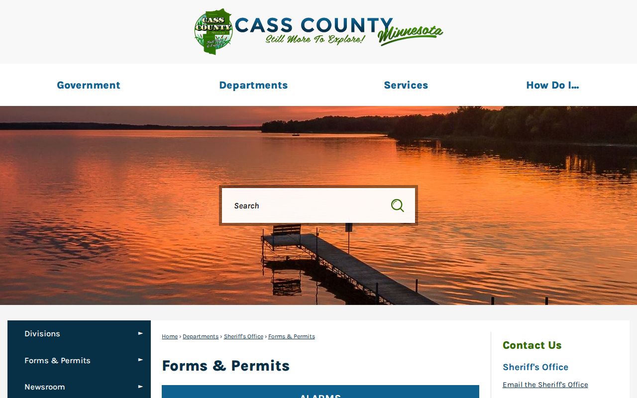 Walker court record source image for Cass County forms and permits